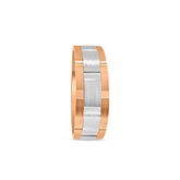 Platinum Rose Gold Statement Band